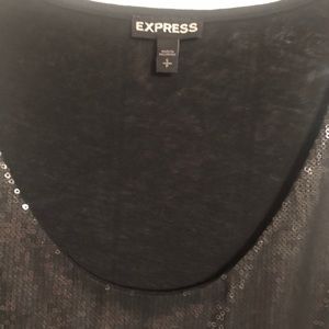 Express Tops - Express Women’s Black Sequins Tank Top Express Tops - Express Women’s Black Sequins Tank Top